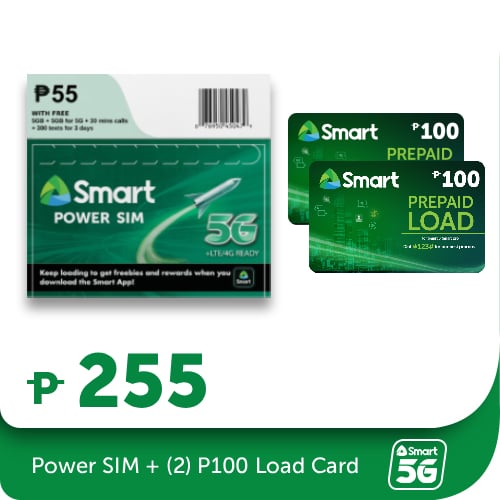 Smart Prepaid Power SIM + Load Card Bundle